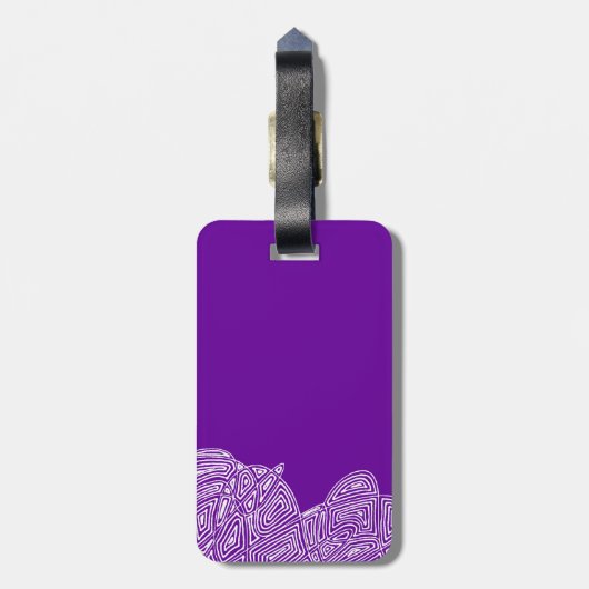 Scribbleprint Waves Gepäckanhänger (Rückseite vertikal)