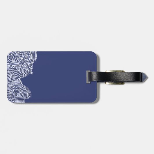Scribbleprint Waves Gepäckanhänger (Rückseite horizontal)