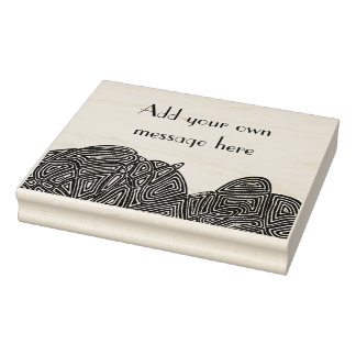 Scribbleprint Waves Personalisiert Gummistempel