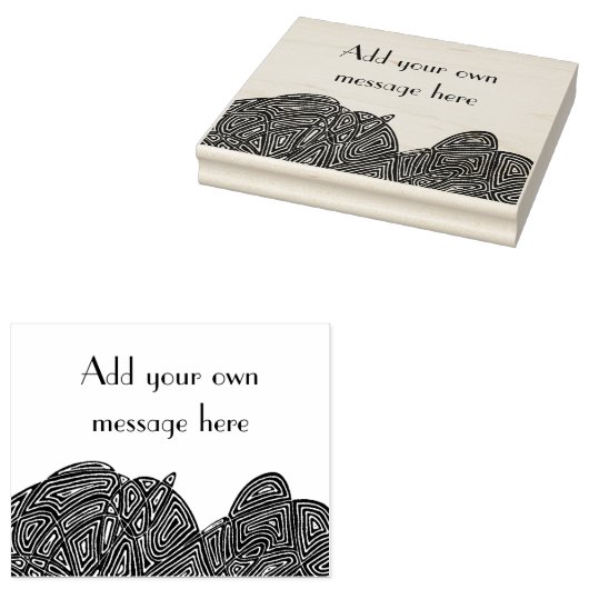 Scribbleprint Waves Personalisiert Gummistempel (Stempel)