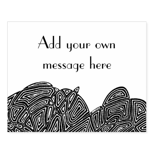 Scribbleprint Waves Personalisiert Gummistempel (Prägung)