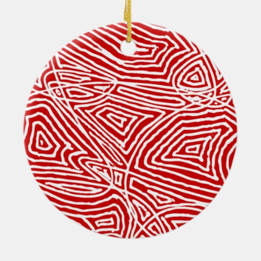 Scribbleprint Weihnachten Keramik Ornament (Hinten)