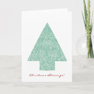Scribbleprint Weihnachtsbaum Feiertagskarte