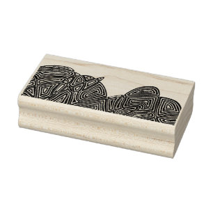 Scribbleprint Wellen Gummistempel