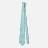 Scribbleprints Aquamarin Neck Tie Krawatte (Vorderseite)