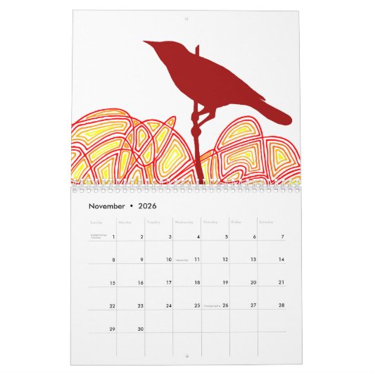 Scribbleprints Calendar (Secular Version) Kalender (Nov 2026)