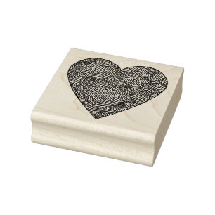Scribbleprints Herz Gummistempel