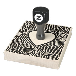 Scribbleprints Herz Gummistempel