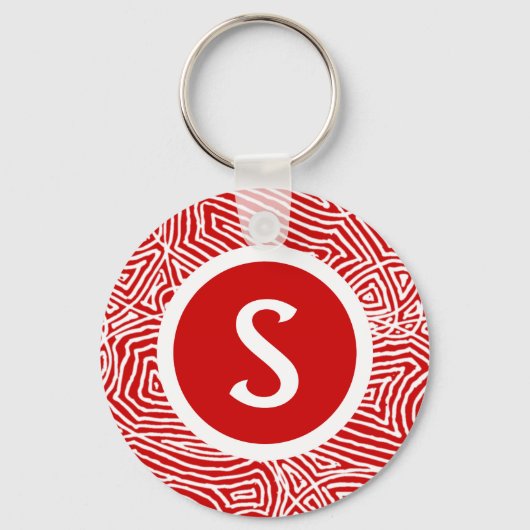 Scribbleprints Initial Schlüsselanhänger (Vorderseite)