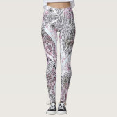Scribbles auf einem Notebook Leggings (Vorderseite)