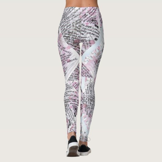 Scribbles auf einem Notebook Leggings (Rückseite)