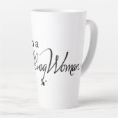 Scribbling Woman Latte Tasse (Rechte Ecke)