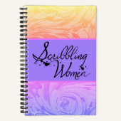 Scribbling Woman Notebook Notizblock (Vorderseite)