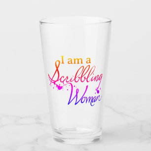Scribbling Woman Water Tumbler - Regenbogen