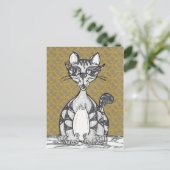Scribby Cat 21 Postkarte (Stehend Vorderseite)