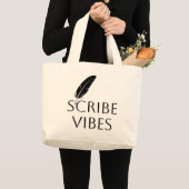 Scribe Vibes Author Writer Poet Jumbo Stoffbeutel (Vorderseite (Produkt))