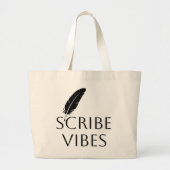 Scribe Vibes Author Writer Poet  Jumbo Stoffbeutel (Vorne)