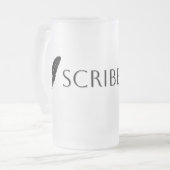 Scribe Vibes Author Writer Poet Literature Mattglas Bierglas (Vorderseite Links)