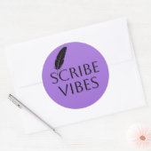 Scribe Vibes Author Writer Poet  Runder Aufkleber (Umschlag)