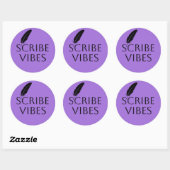 Scribe Vibes Author Writer Poet  Runder Aufkleber (Blatt)