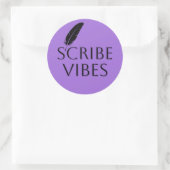 Scribe Vibes Author Writer Poet  Runder Aufkleber (Tasche)
