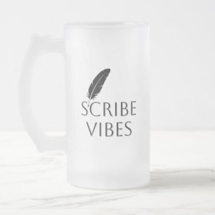 Scribe Vibes Autor Schriftsteller Dichter Mattglas Bierglas