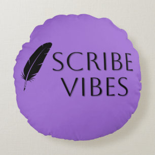 Scribe Vibes Autor Schriftsteller Dichter  Rundes Kissen