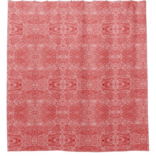 Scribleprints Rot Duschvorhang (Vorderseite)