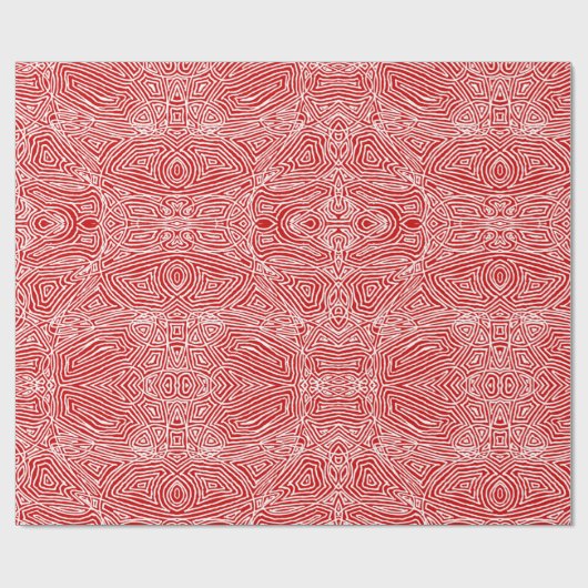 Scribleprints Rot Geschenkpapier (Flach)