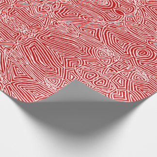 Scribleprints Rot Geschenkpapier