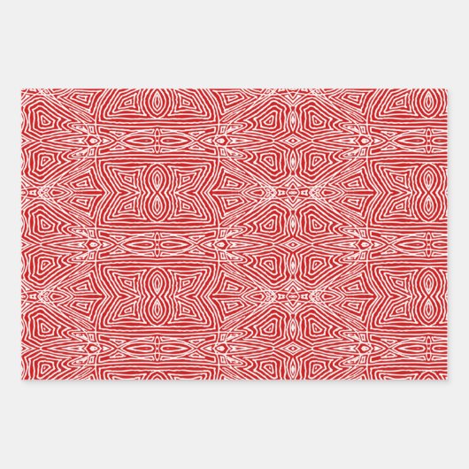 Scribleprints Rot Geschenkpapier Set (Vorderseite 2)