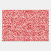 Scribleprints Rot Geschenkpapier Set (Vorderseite)