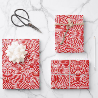 Scribleprints Rot Geschenkpapier Set