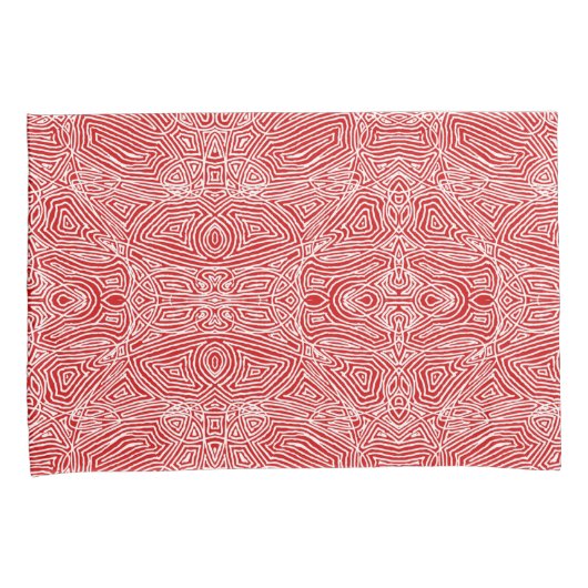 Scribleprints Rot Kissenbezug (Vorderseite-Rechts)