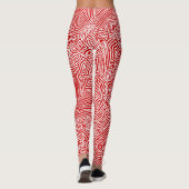 Scribleprints Rot Leggings (Rückseite)