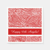 Scribleprints Rot Serviette (Vorderseite)