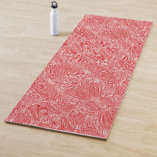 Scribleprints Rot Yogamatte