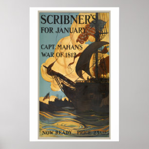 Scribner's Magazine Titelseite Januar 1903 Vintage Poster