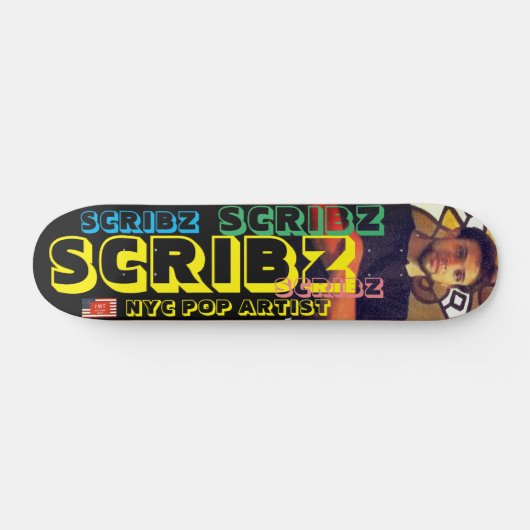 SCRIBZ NYC POP ARTIST 7 3/4" Skateboard Deck (Horizontal)