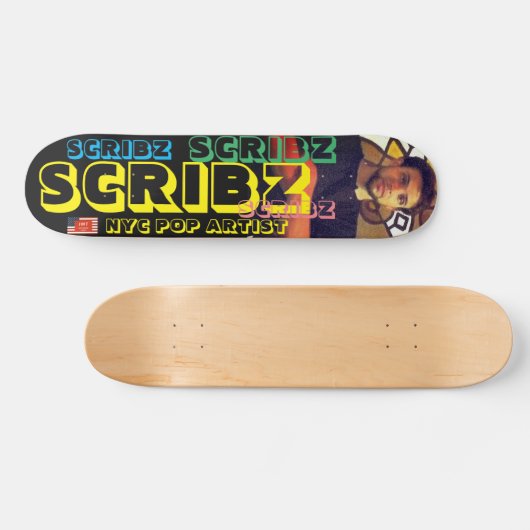 SCRIBZ NYC POP ARTIST 7 3/4" Skateboard Deck (Horizontal)
