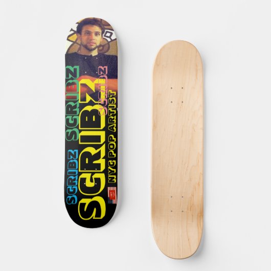 SCRIBZ NYC POP ARTIST 7 3/4" Skateboard Deck (Vorderseite)