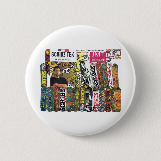 SCRIBZ TEK SKATEBOARDS / JMT USA BUTTON (Vorderseite)