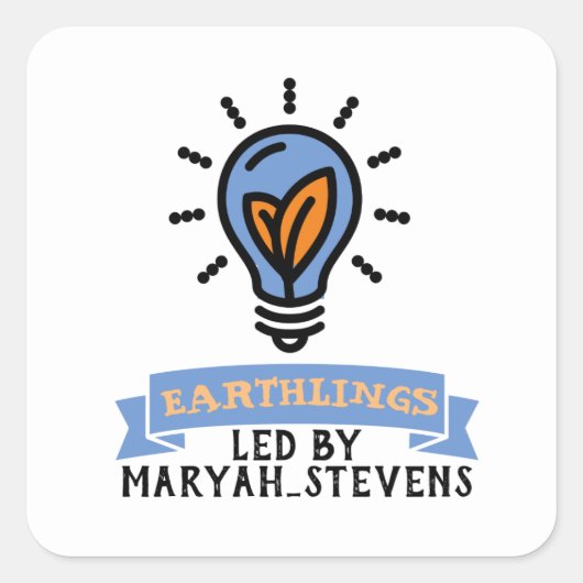 Scrimo Team Erdkleber Quadratischer Aufkleber (Vorderseite)