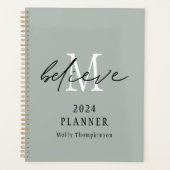 Script 2024 Monogram, Initial Name Sage Planer (Vorderseite)