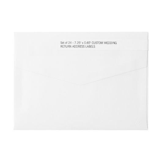 Script 24x Custom DIY Thin Wedding Rücksendeadress (Rückseite)