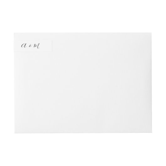 Script 24x Custom DIY Thin Wedding Rücksendeadress (Vorderseite)