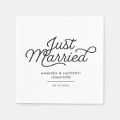 Script 2 Just Married Wedeption Serviette (Vorderseite)