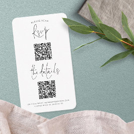 Script 2 QR-Codes für Hochzeitdetails UAWG Begleitkarte