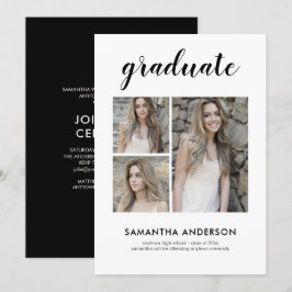 Script 3 Foto Graduation Party Einladung