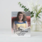 Script 5 Foto Abschluss Ankündigung Postkarte (Stehend Vorderseite)